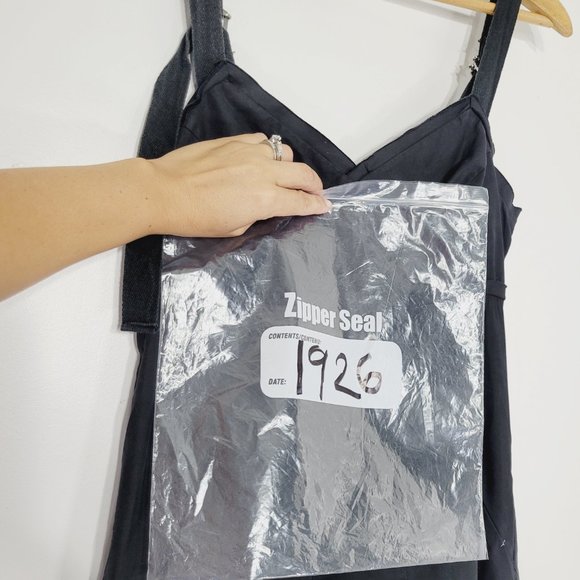 Phillipe Dubuc Empire Waist A-Line Dress Fit and Flare Black Thick Straps Classy - Picture 11 of 11